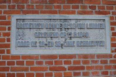 Slag van Lummen - foto gevelsteen gemeentehuis