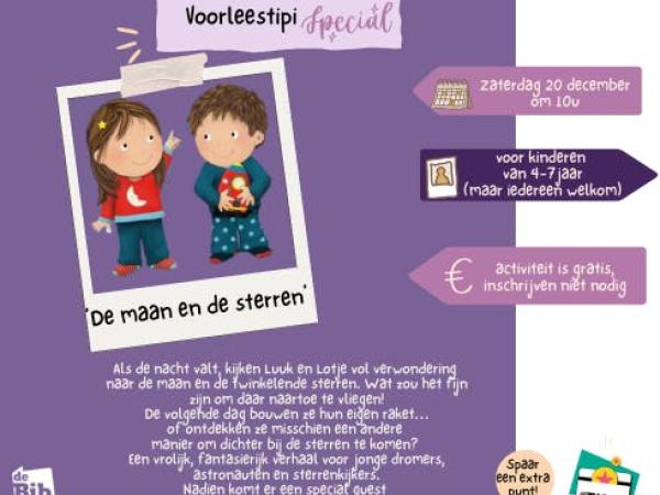 Voorleestipi special- 'De maan en de sterren' © Bib Lummen