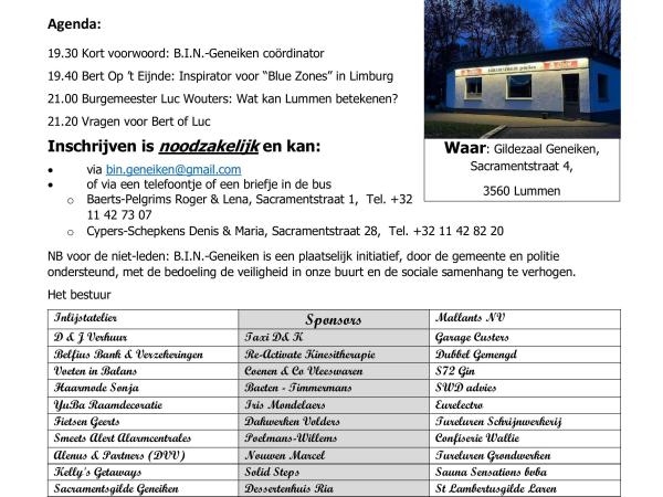 "Blue Zones" & Gezondheid © BIN Geneiken