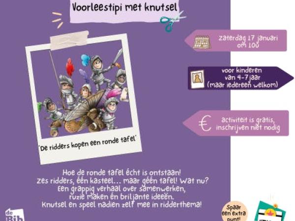 Voorleestipi- 'De ridders kopen een ronde tafel' © Bib Lummen