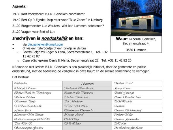 "Blue Zones" & Gezondheid © BIN Geneiken