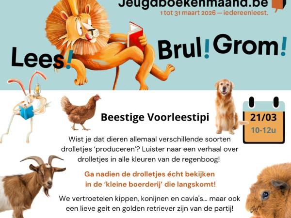 Beestige voorleestipi (jeugdboekenmaand) © Bib Lummen