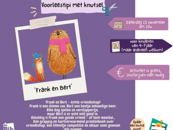 Voorleestipi - 'Frank en Bert' © Bib Lummen