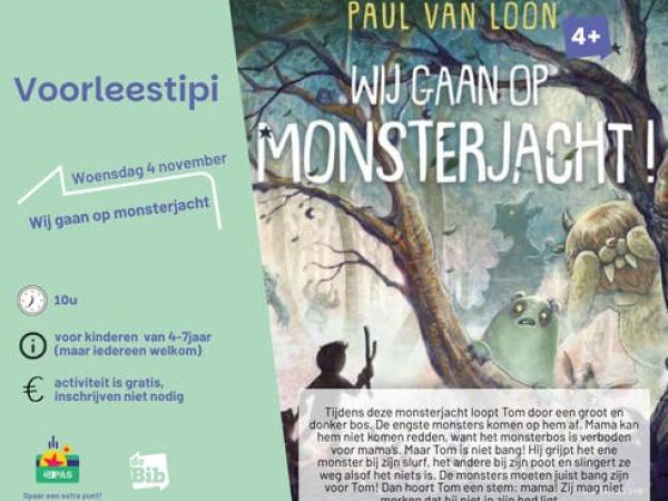 Voorleestipi herfstvakantie: wij gaan op monsterjacht © BibLummen