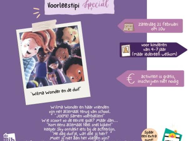 Voorleestipi special- 'Wilma Wonder en de duif' © Bib Lummen