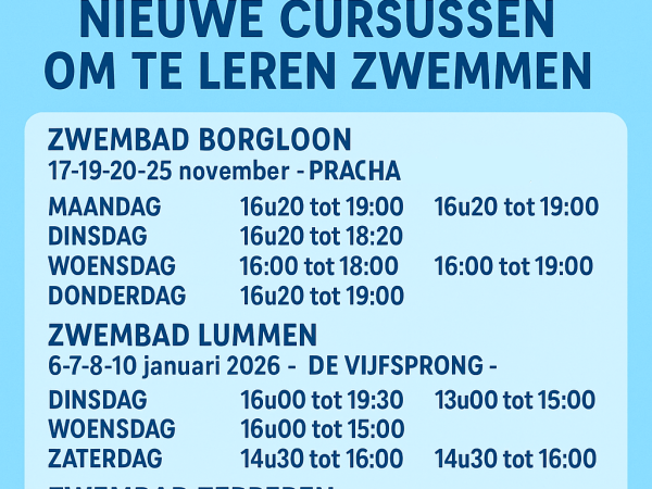 Ten-men Leren zwemmen 4/5 tot 10 jaar © TEN-MEN