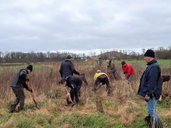 Werkvoormiddag: aanplanten van een houtkant aan de Venusberg © LVA