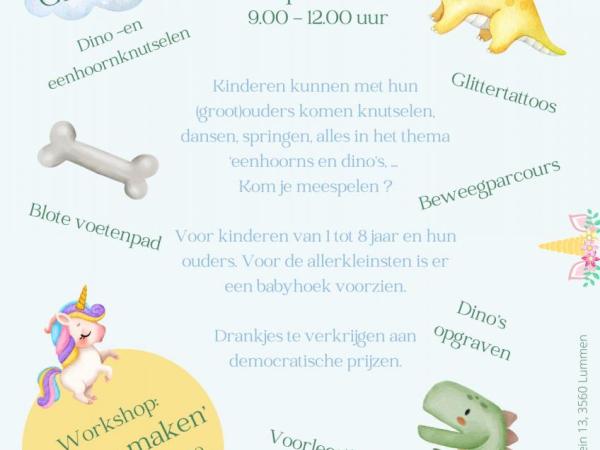 Kinderactiviteit - eenhoorns en dino's - op zaterdag 13 april