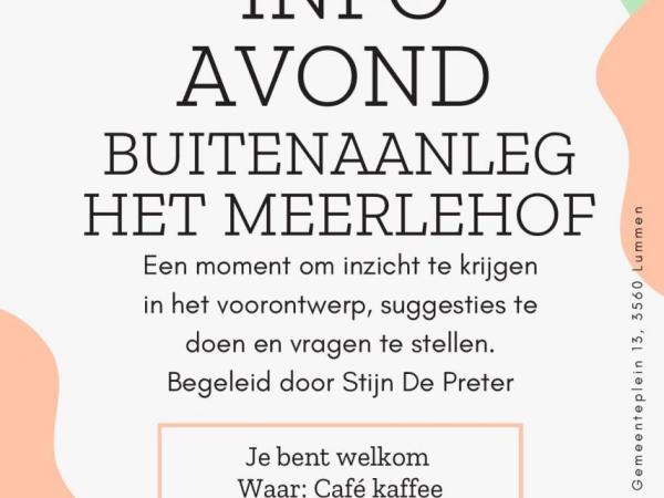 15 mei: infoavond buitenaanleg WZC Het Meerlehof
