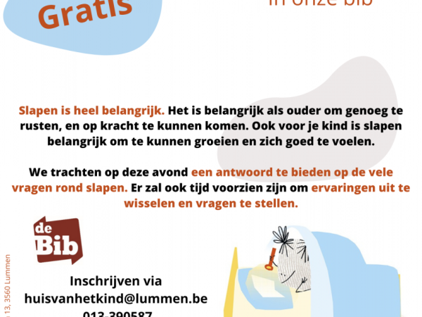 22 mei: Info-avond 'Slaap kindje slaap'