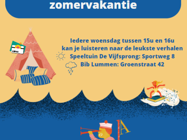 Voorleestipi op 10 juli tussen 15 uur en 16 uur