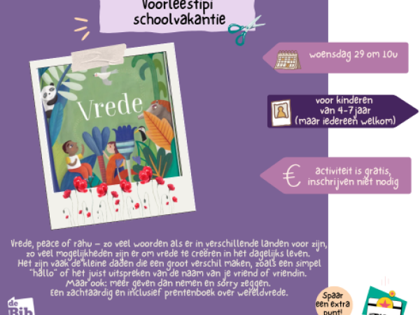 Voorleestipi op 29 oktober: Vrede