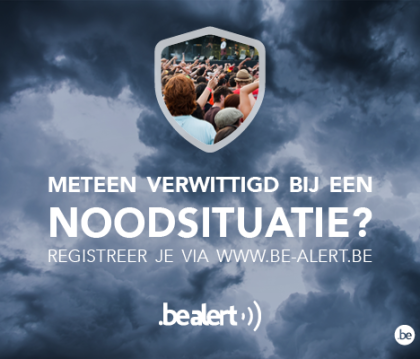 BE-Alert: meteen verwittigd bij een noodsituatie