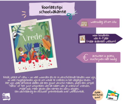 Voorleestipi op 29 oktober: Vrede