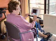 Op de hometrainer